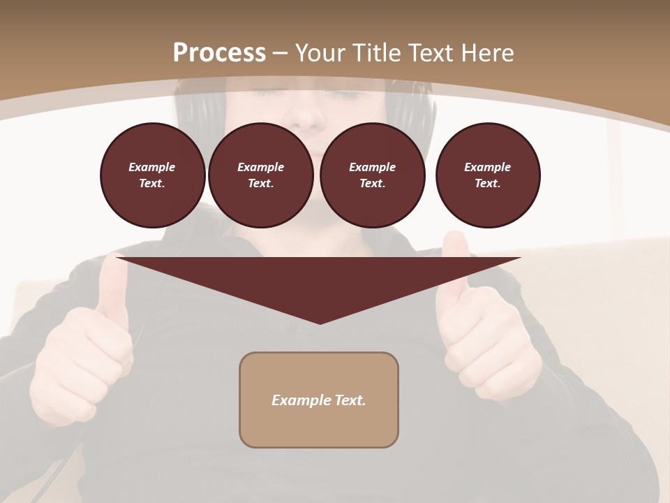 Casual Happy Earphones PowerPoint Template