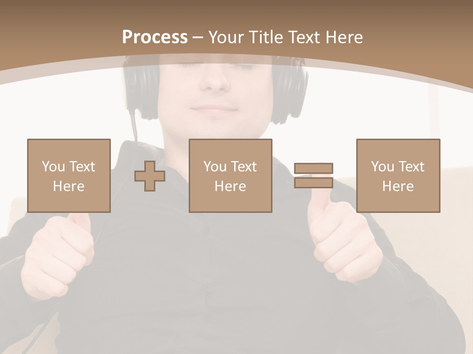 Casual Happy Earphones PowerPoint Template