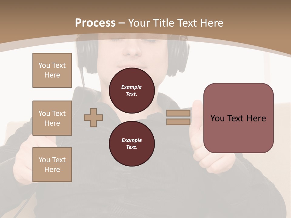Casual Happy Earphones PowerPoint Template
