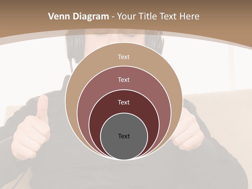 Casual Happy Earphones PowerPoint Template