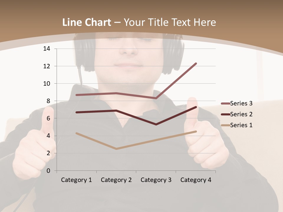Casual Happy Earphones PowerPoint Template