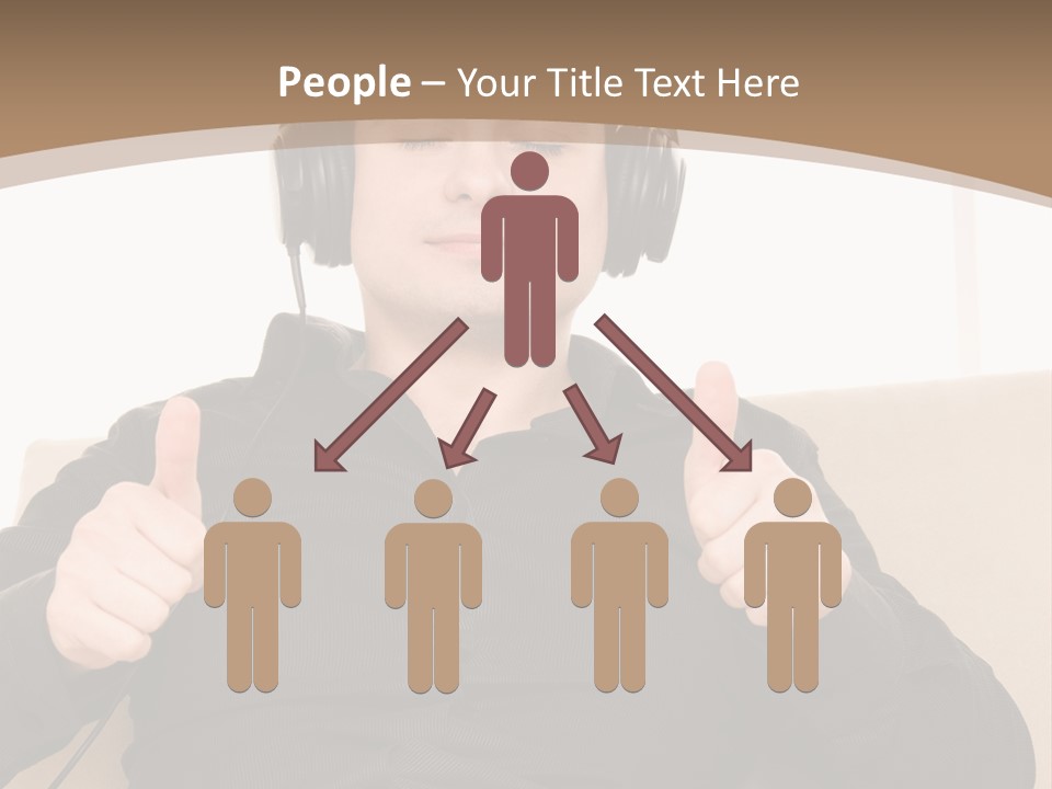 Casual Happy Earphones PowerPoint Template