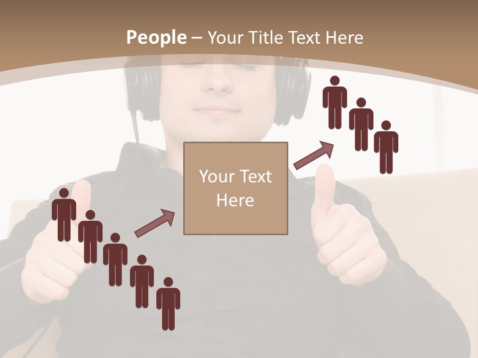 Casual Happy Earphones PowerPoint Template