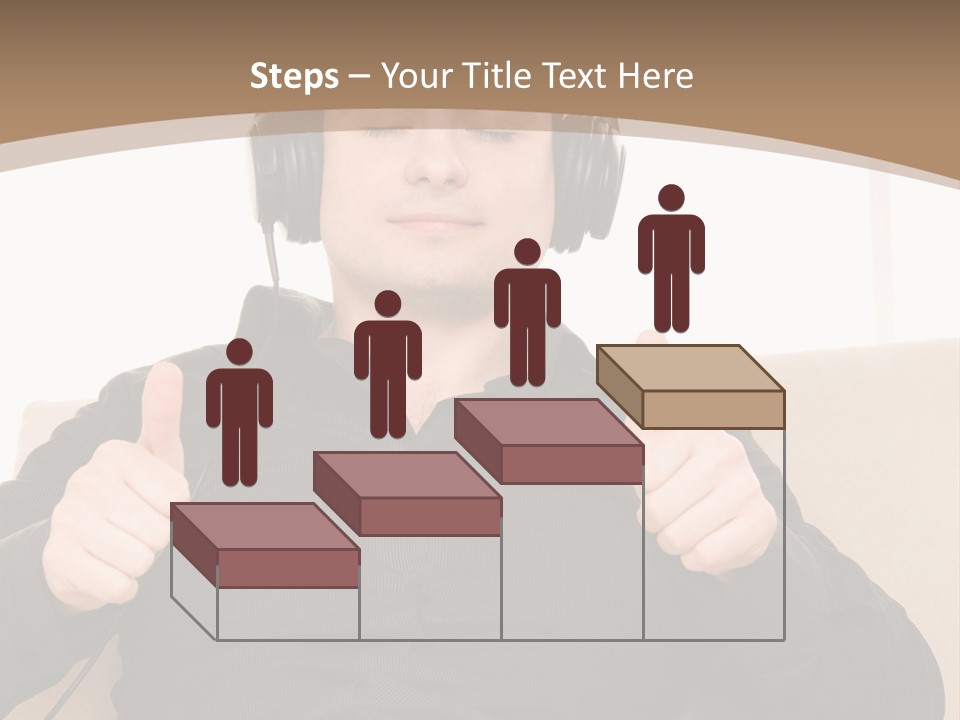 Casual Happy Earphones PowerPoint Template