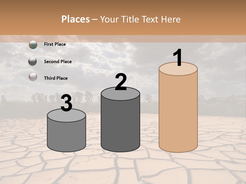 Rainy Cracked Dark PowerPoint Template