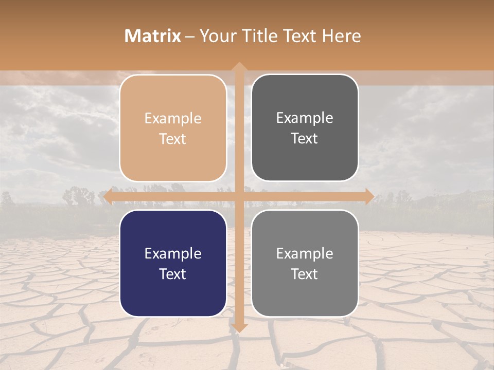 Rainy Cracked Dark PowerPoint Template