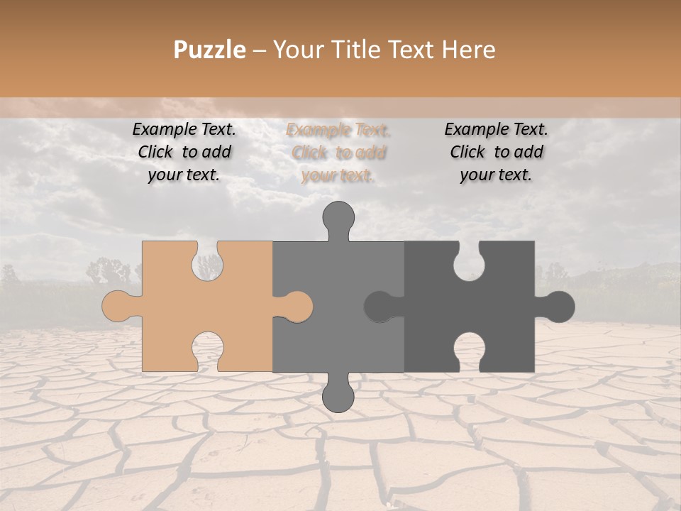 Rainy Cracked Dark PowerPoint Template