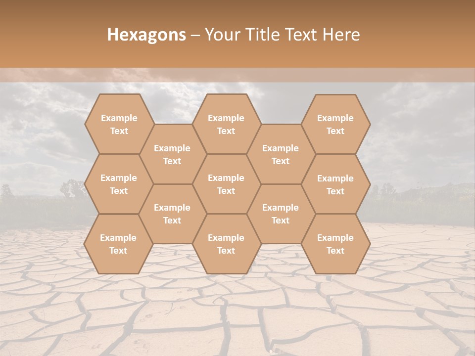 Rainy Cracked Dark PowerPoint Template