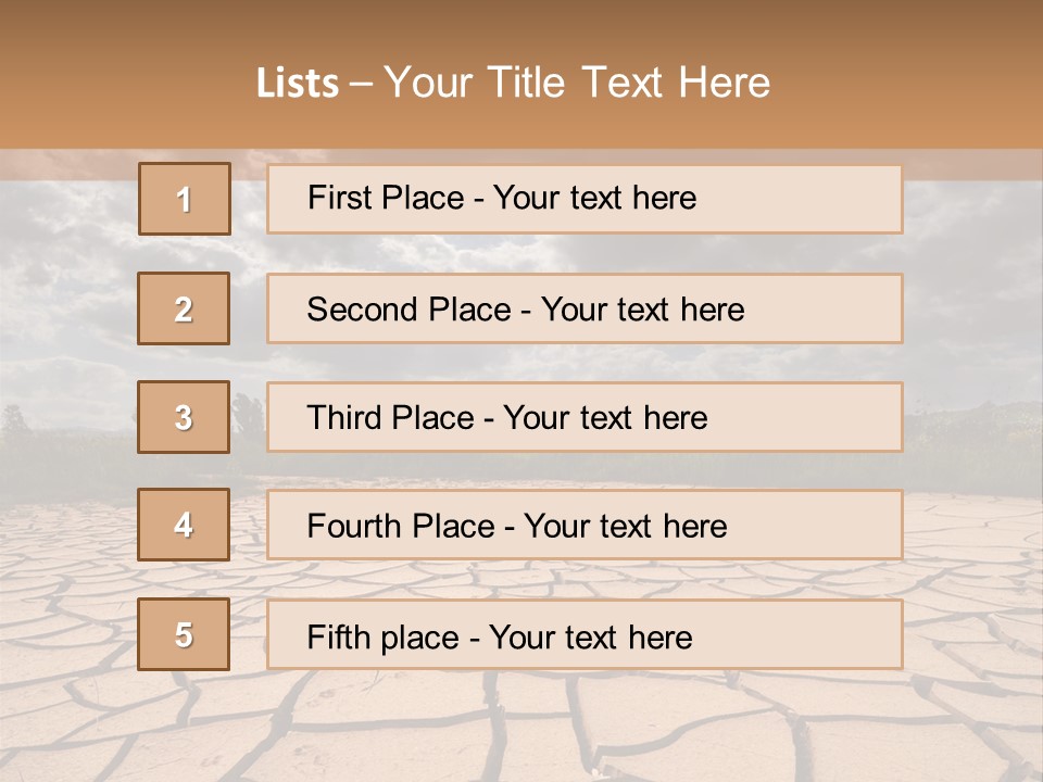 Rainy Cracked Dark PowerPoint Template