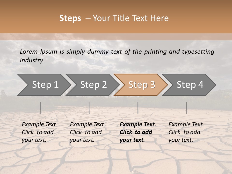 Rainy Cracked Dark PowerPoint Template