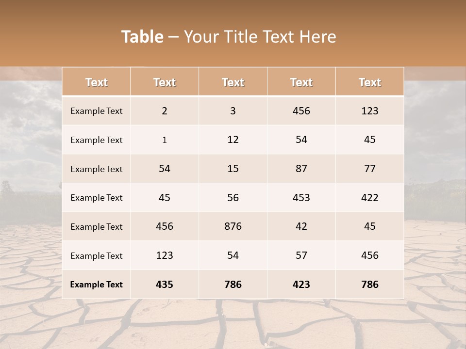 Rainy Cracked Dark PowerPoint Template