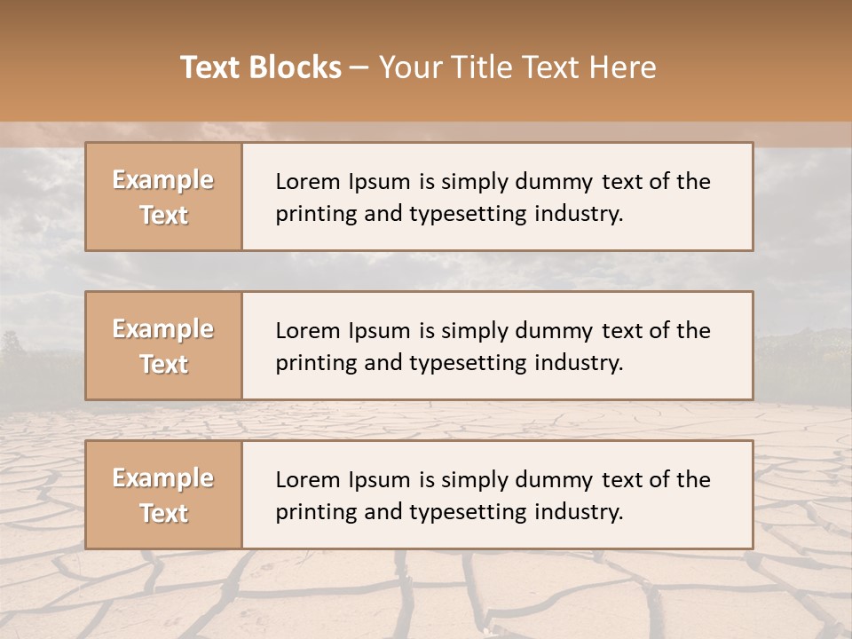 Rainy Cracked Dark PowerPoint Template