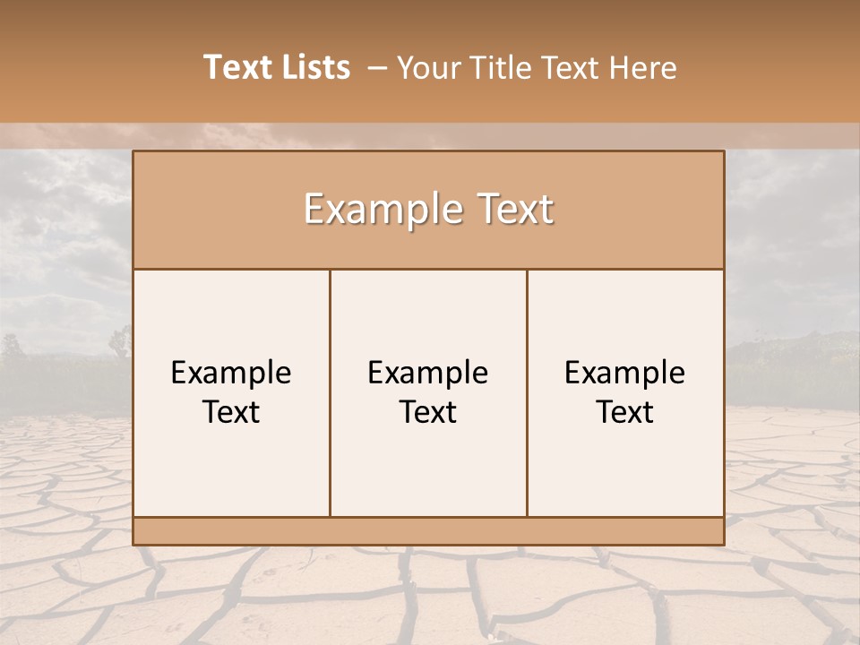 Rainy Cracked Dark PowerPoint Template