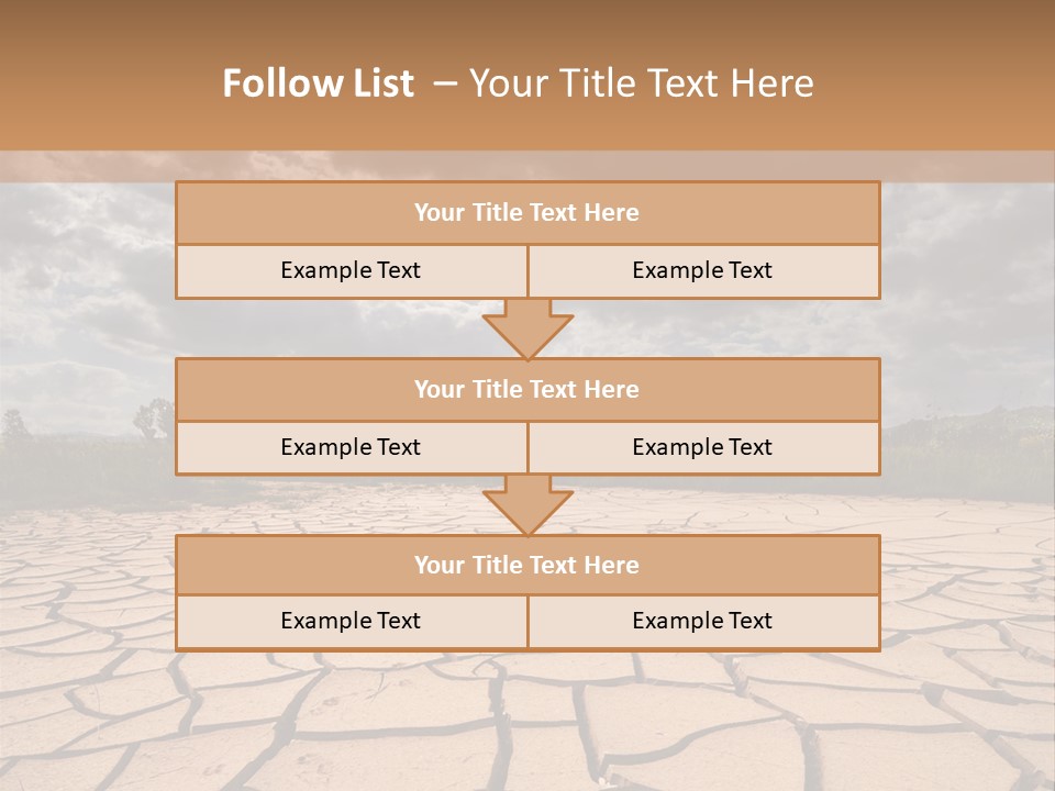 Rainy Cracked Dark PowerPoint Template