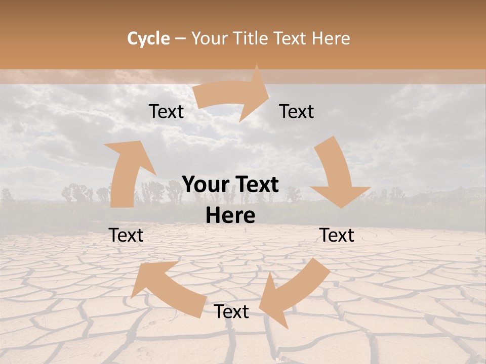 Rainy Cracked Dark PowerPoint Template