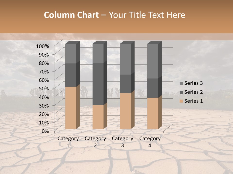 Rainy Cracked Dark PowerPoint Template
