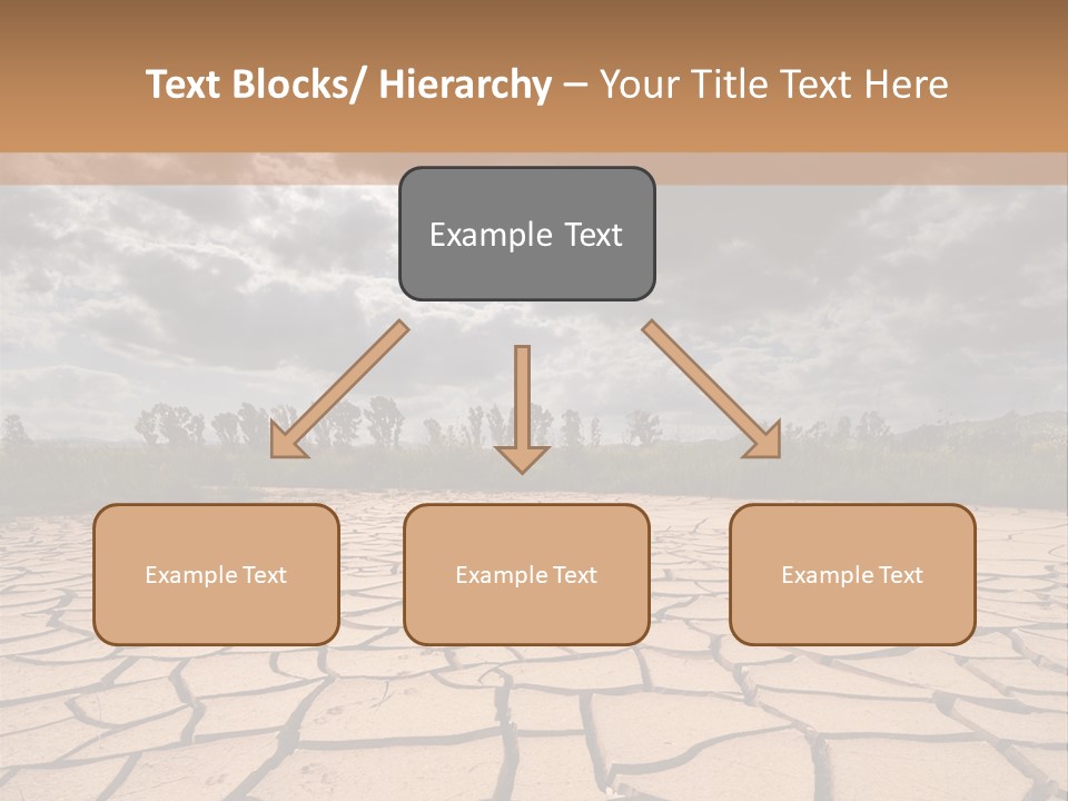 Rainy Cracked Dark PowerPoint Template