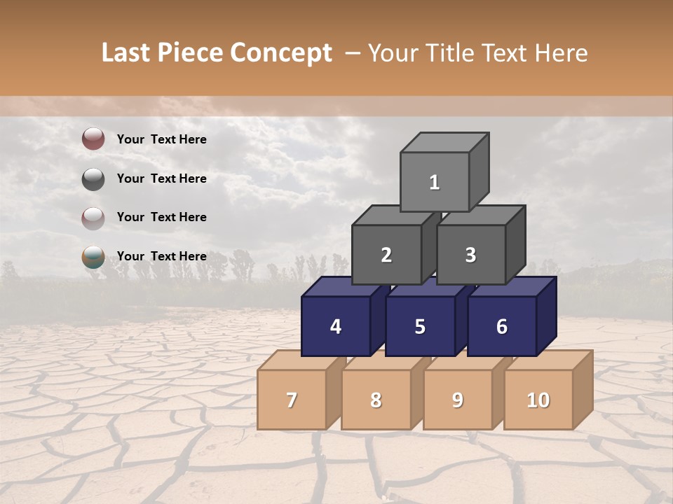 Rainy Cracked Dark PowerPoint Template