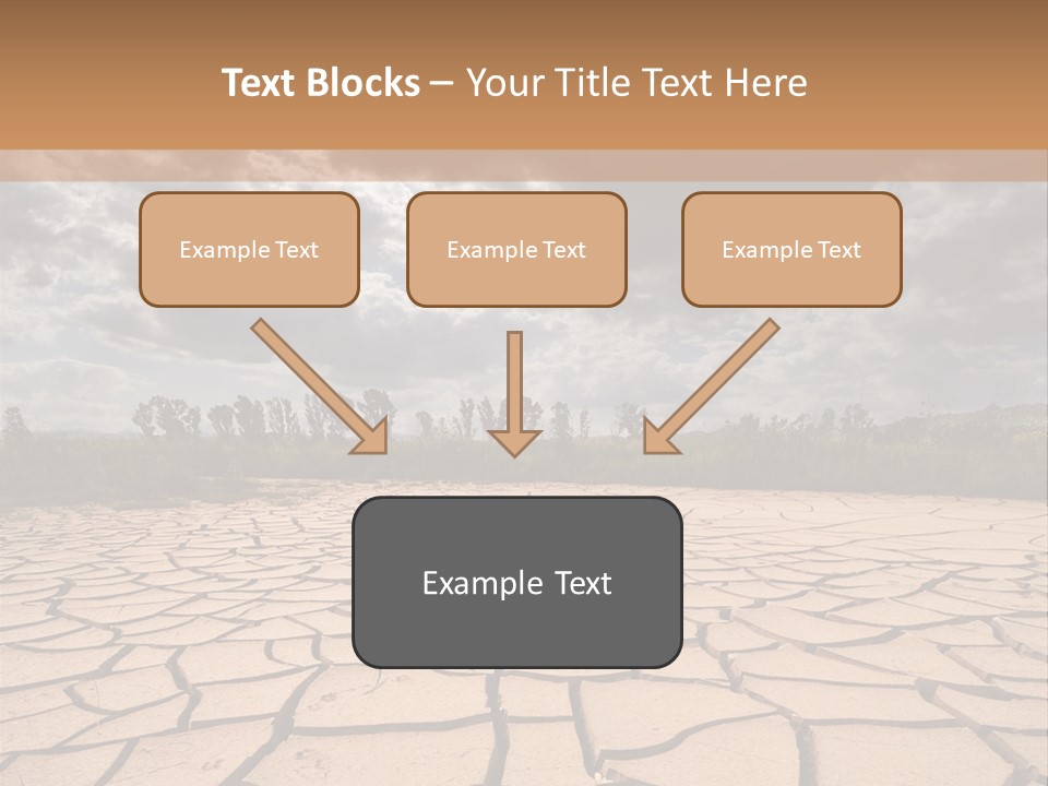 Rainy Cracked Dark PowerPoint Template