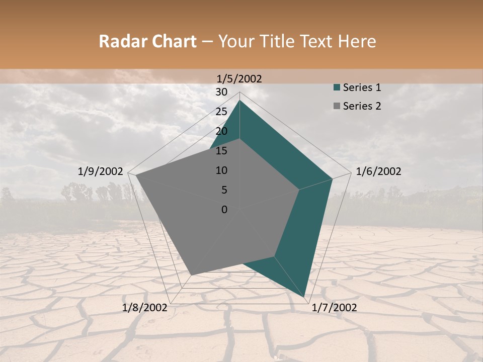 Rainy Cracked Dark PowerPoint Template