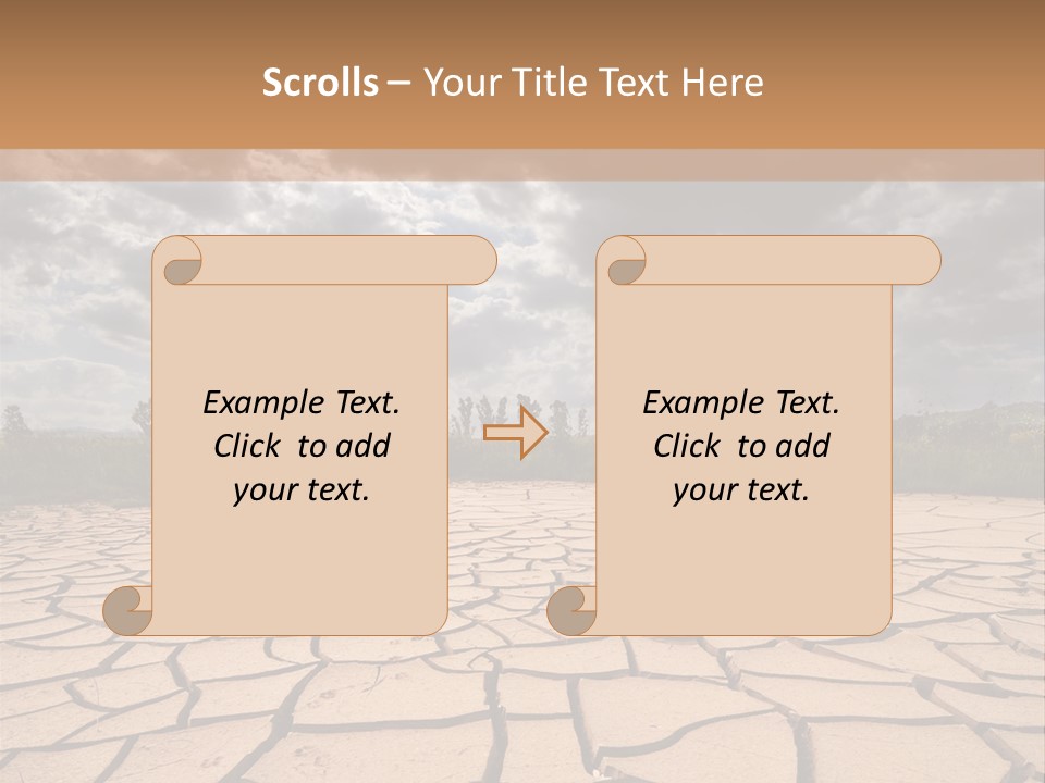 Rainy Cracked Dark PowerPoint Template