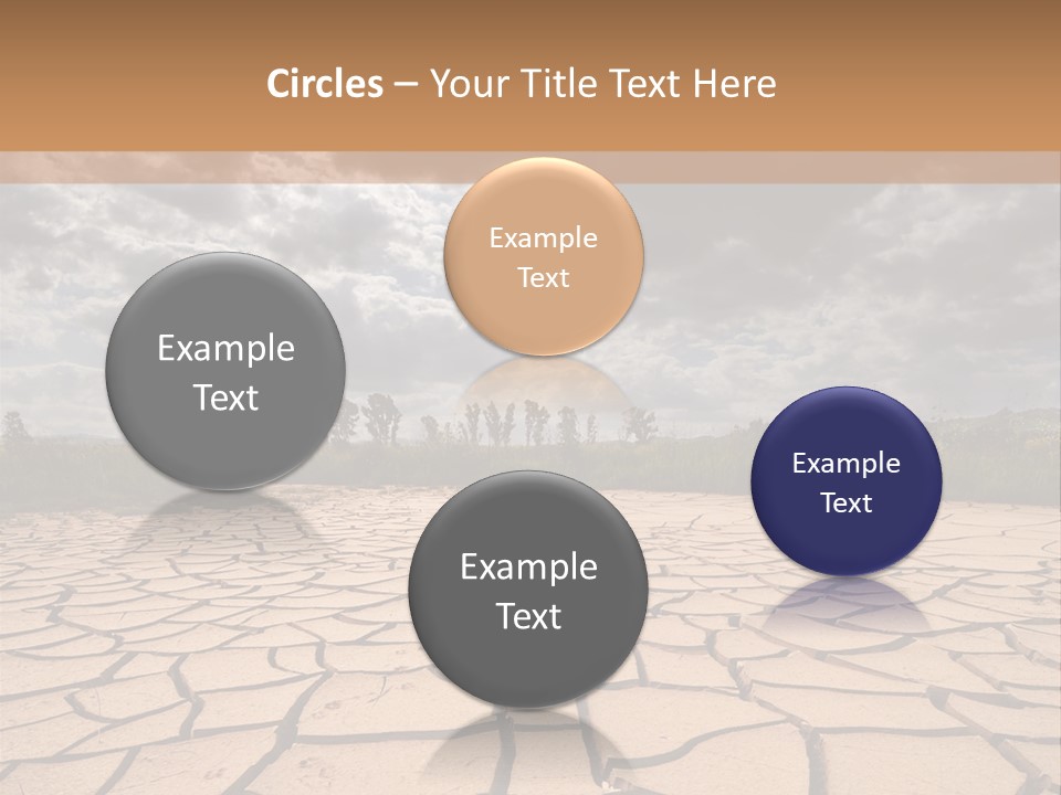 Rainy Cracked Dark PowerPoint Template