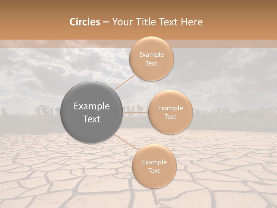 Rainy Cracked Dark PowerPoint Template