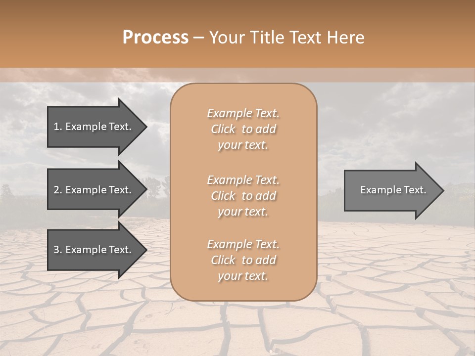 Rainy Cracked Dark PowerPoint Template