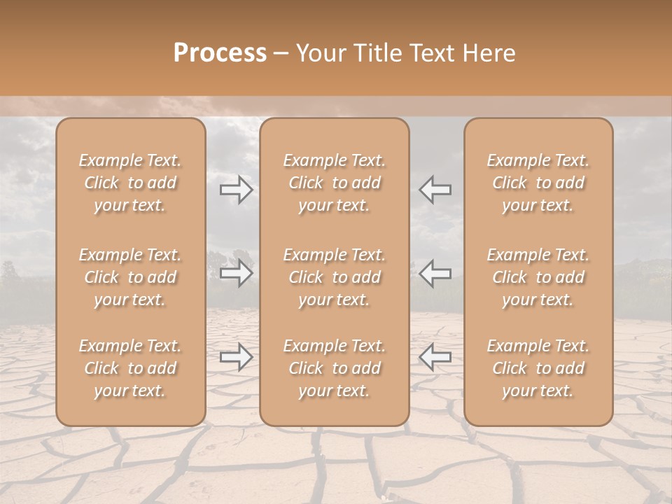 Rainy Cracked Dark PowerPoint Template