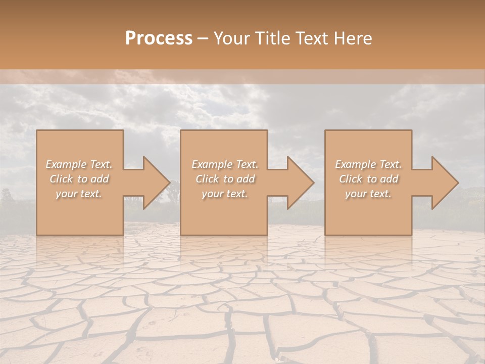 Rainy Cracked Dark PowerPoint Template