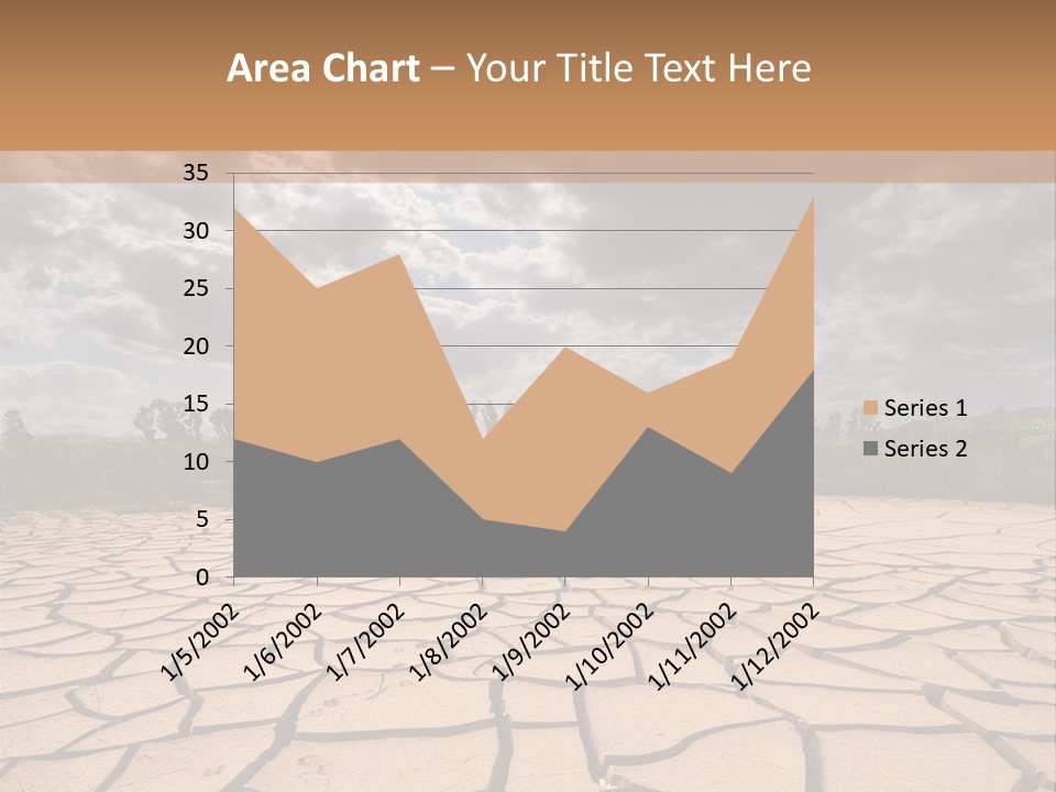 Rainy Cracked Dark PowerPoint Template