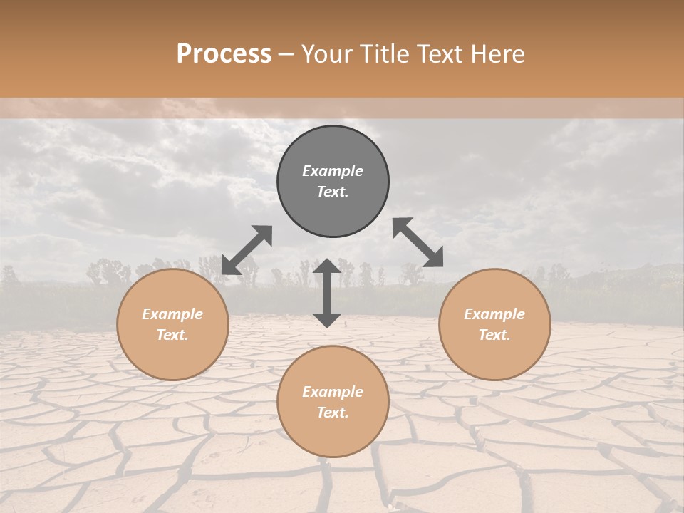 Rainy Cracked Dark PowerPoint Template