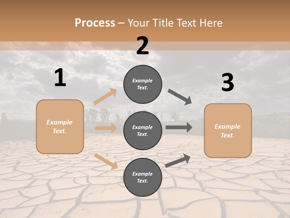 Rainy Cracked Dark PowerPoint Template