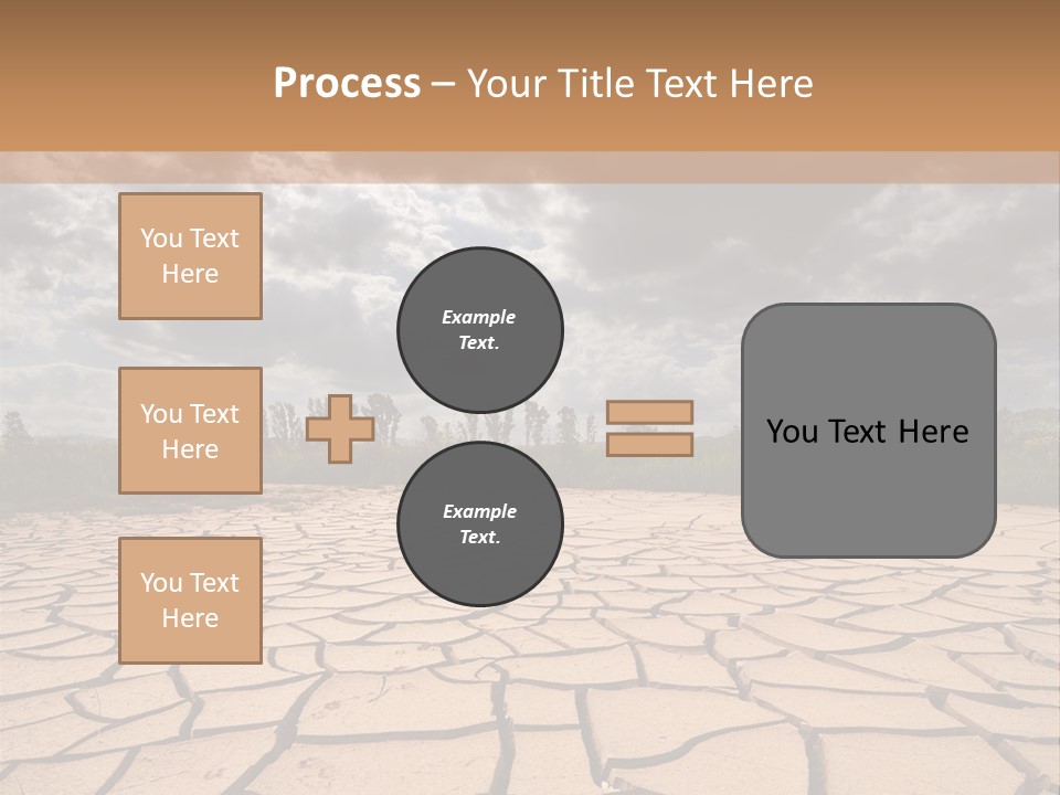 Rainy Cracked Dark PowerPoint Template