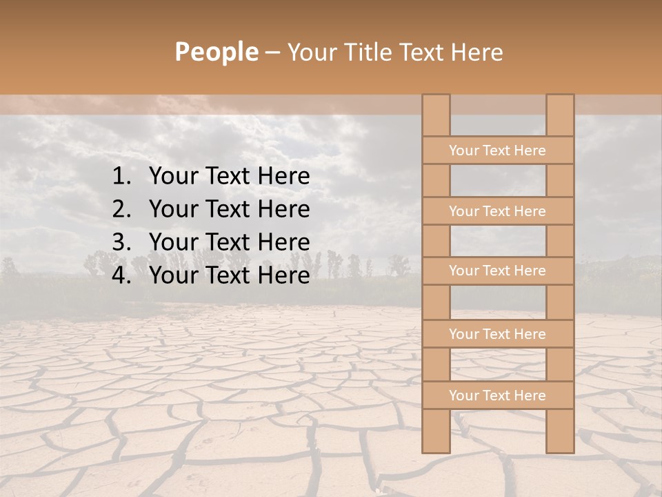 Rainy Cracked Dark PowerPoint Template