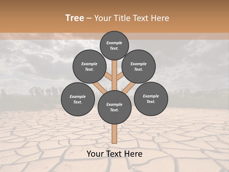 Rainy Cracked Dark PowerPoint Template