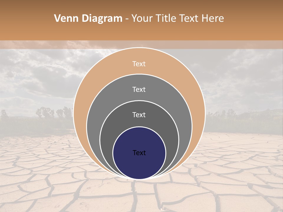 Rainy Cracked Dark PowerPoint Template