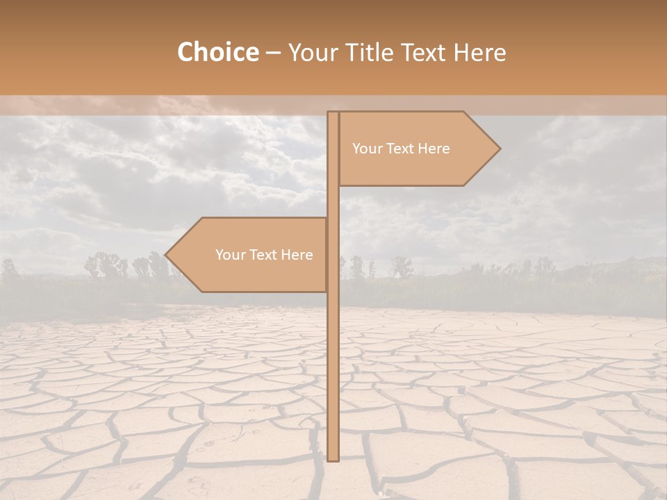 Rainy Cracked Dark PowerPoint Template