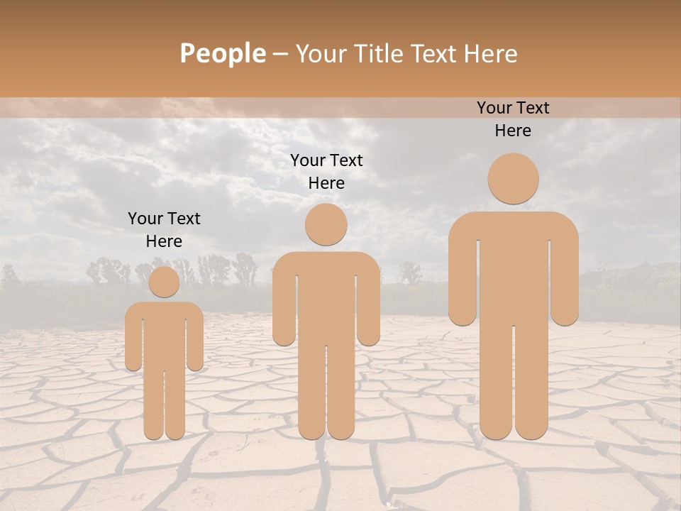 Rainy Cracked Dark PowerPoint Template