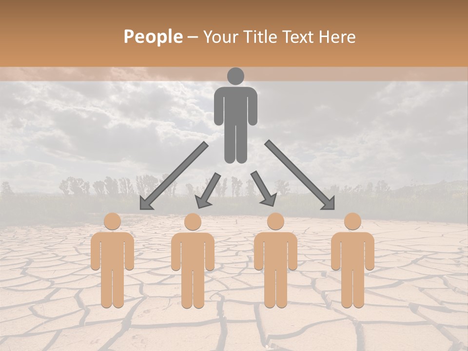 Rainy Cracked Dark PowerPoint Template