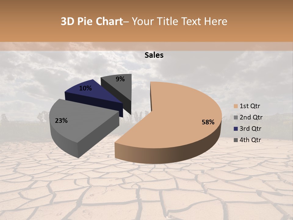 Rainy Cracked Dark PowerPoint Template