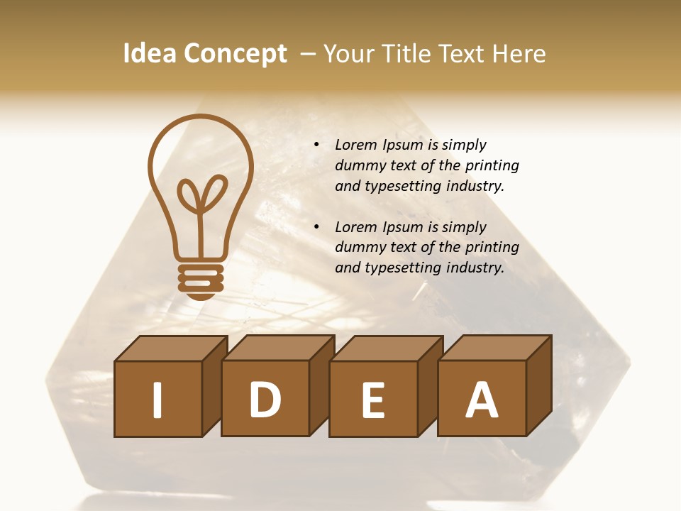 Close Up View Quartz Macro PowerPoint Template