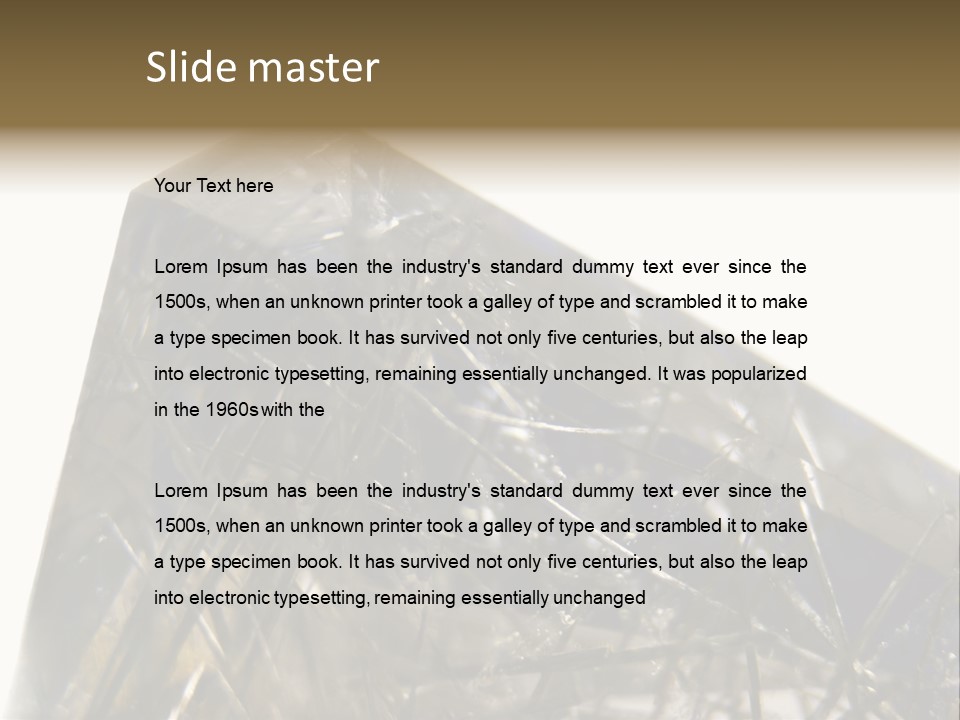 Mineral Black Close Up View PowerPoint Template