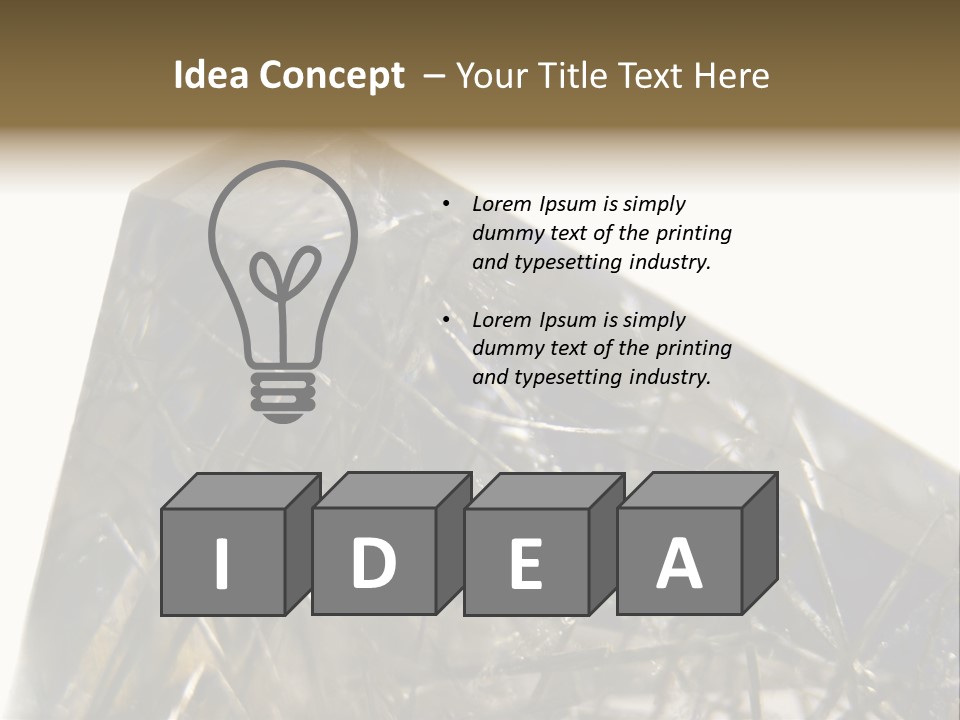 Mineral Black Close Up View PowerPoint Template