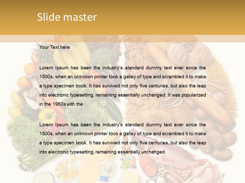 Protein Poultry Food Pyramid PowerPoint Template