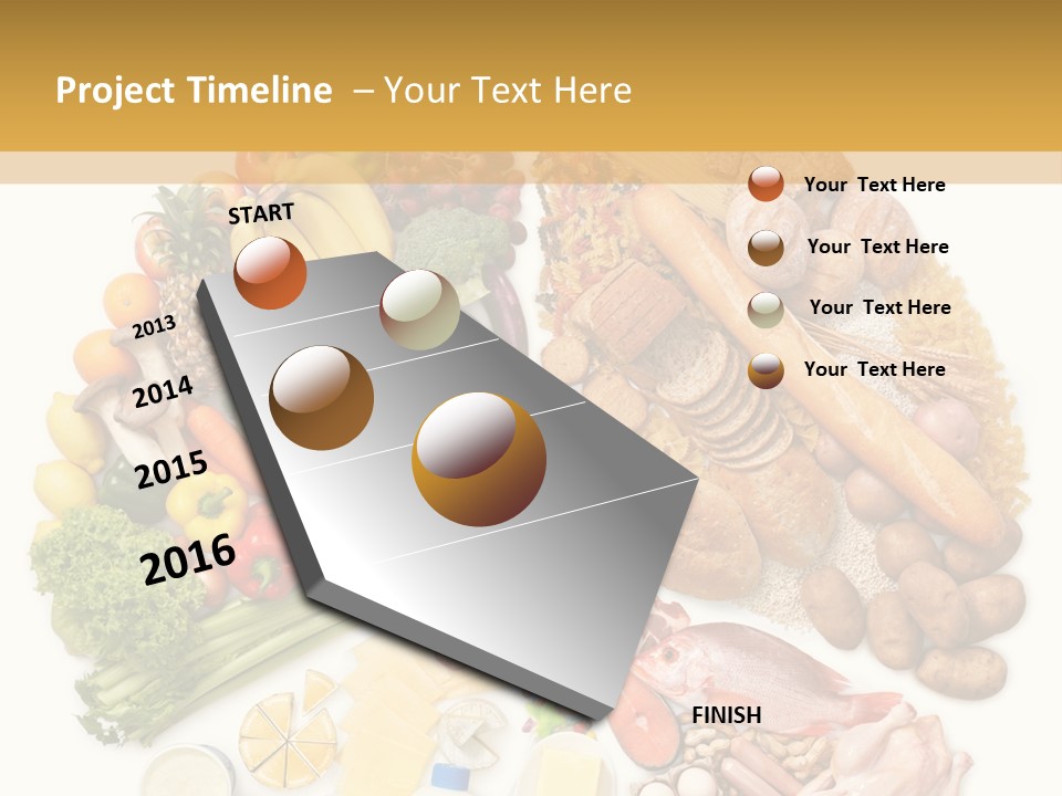 Protein Poultry Food Pyramid PowerPoint Template