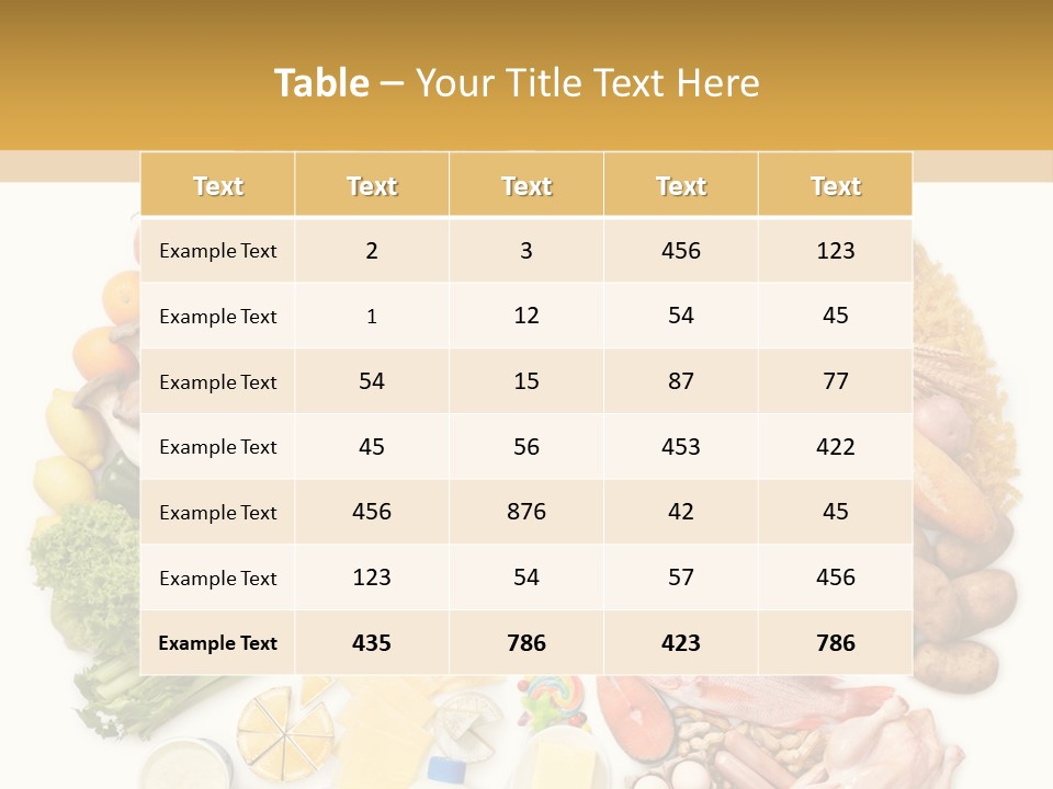 Protein Poultry Food Pyramid PowerPoint Template