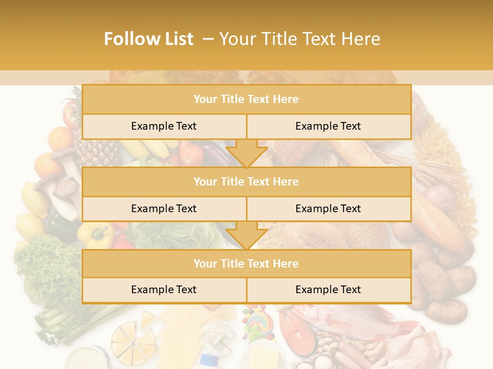 Protein Poultry Food Pyramid PowerPoint Template