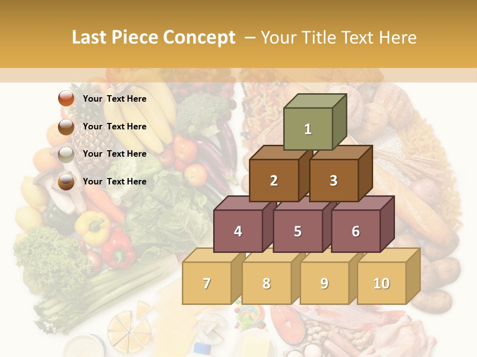 Protein Poultry Food Pyramid PowerPoint Template