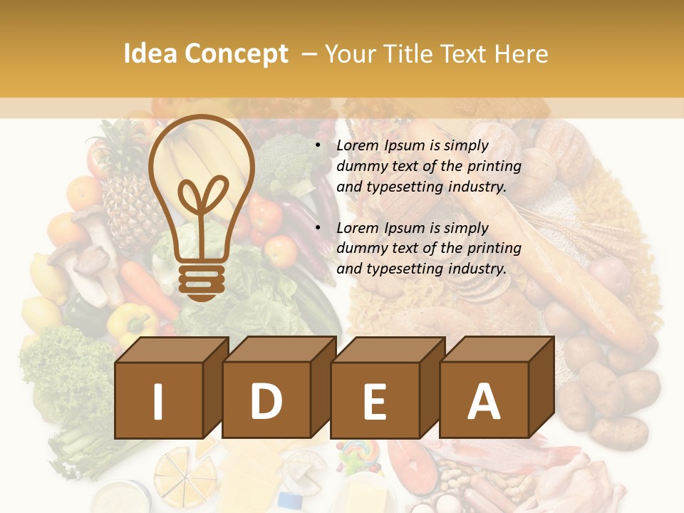 Protein Poultry Food Pyramid PowerPoint Template